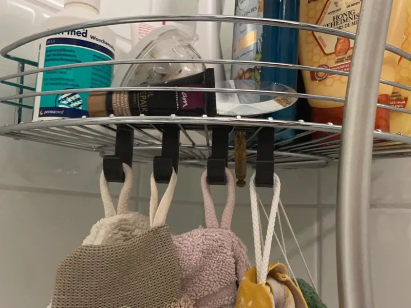 Bathroom soap holder hook