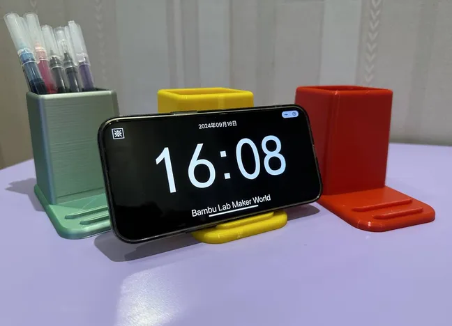 PPT笔筒（手机支架笔筒PPT holder）