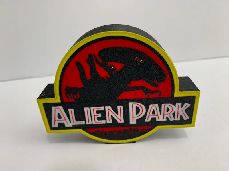 Alien Park Light Box Jurassic Park Style