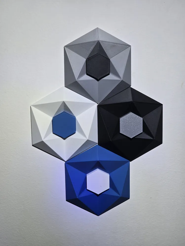 Infinity collection: modular wall panel - HEXAGON - Free 3D Print Model ...