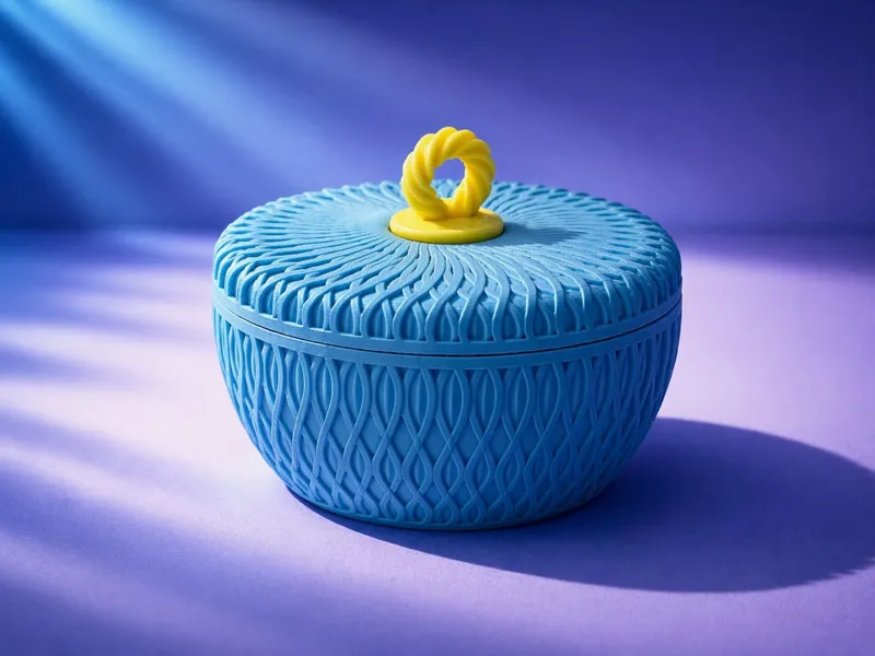 Elegant geometric wave box with lid