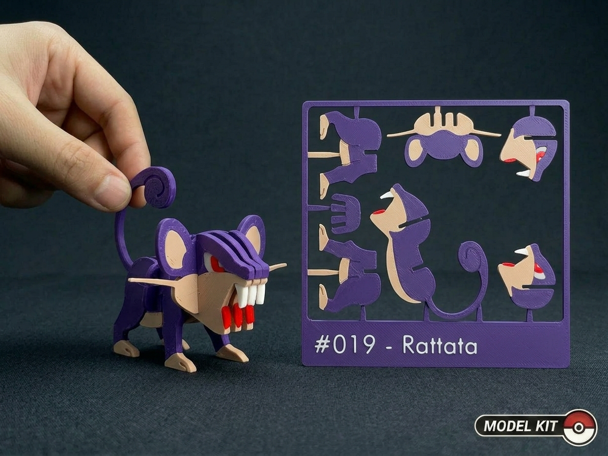 Pokemon #019 - Rattata kit card - 1