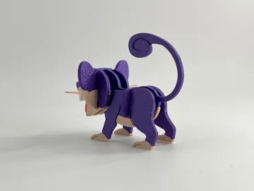 Figura decorativa: Pokemon #019 - Rattata kit card — vista de referencia 3