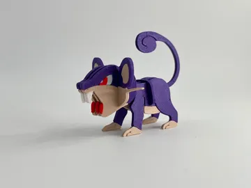 Figura decorativa: Pokemon #019 - Rattata kit card — vista de referencia 4