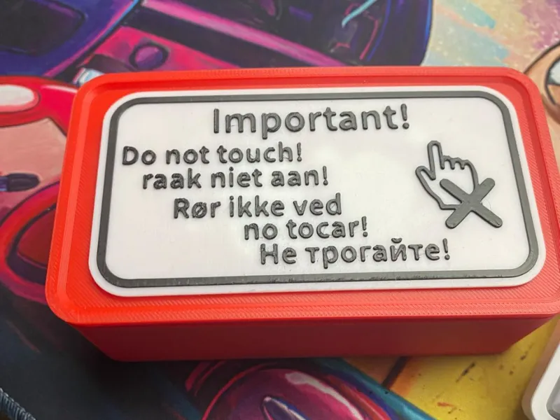do not touch sign 110 x 60 mm