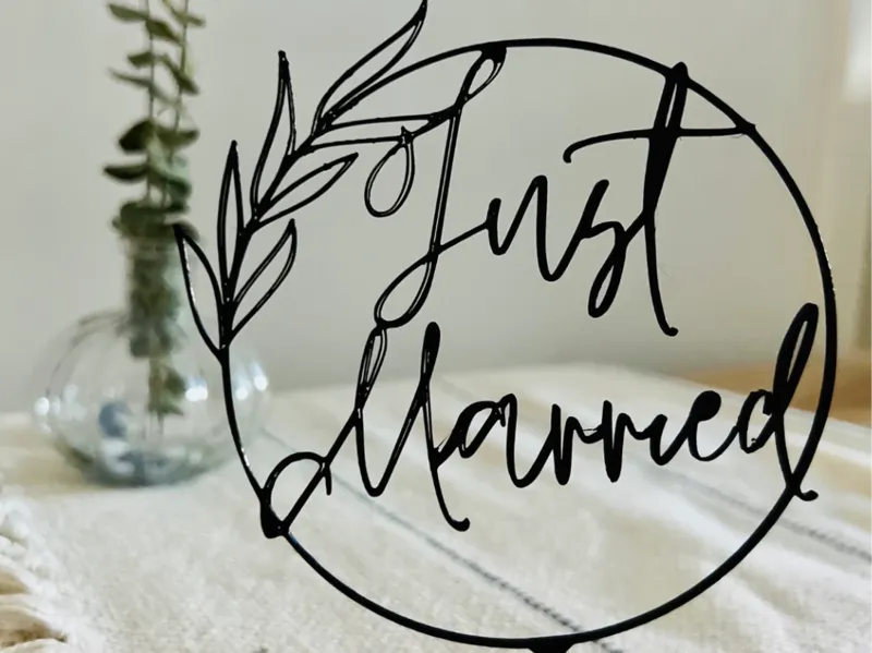 Hochzeitstorten Topper - Just Married