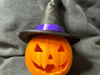 Pumpkin with a Witch's hat