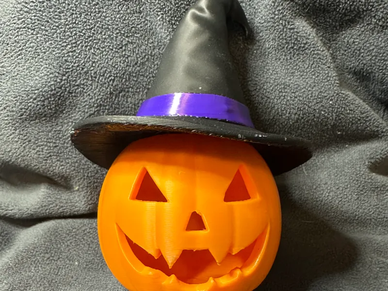 Pumpkin with a Witch's hat