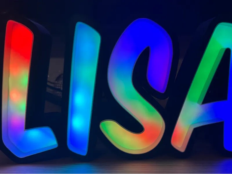 Namenslampe Lightbox Lisa Letters