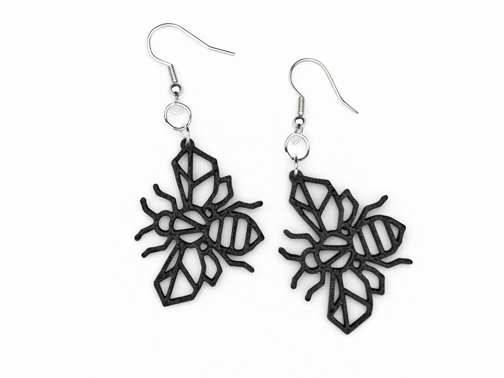 Geometric Bee Earrings