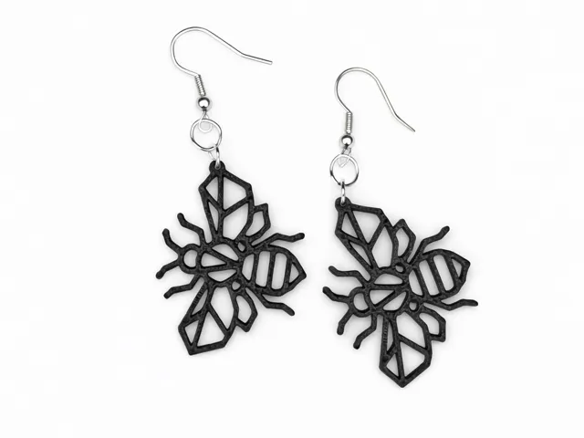 Geometric Bee Earrings