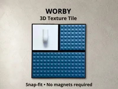WORBY 3D Texture Tile (no magnets required)