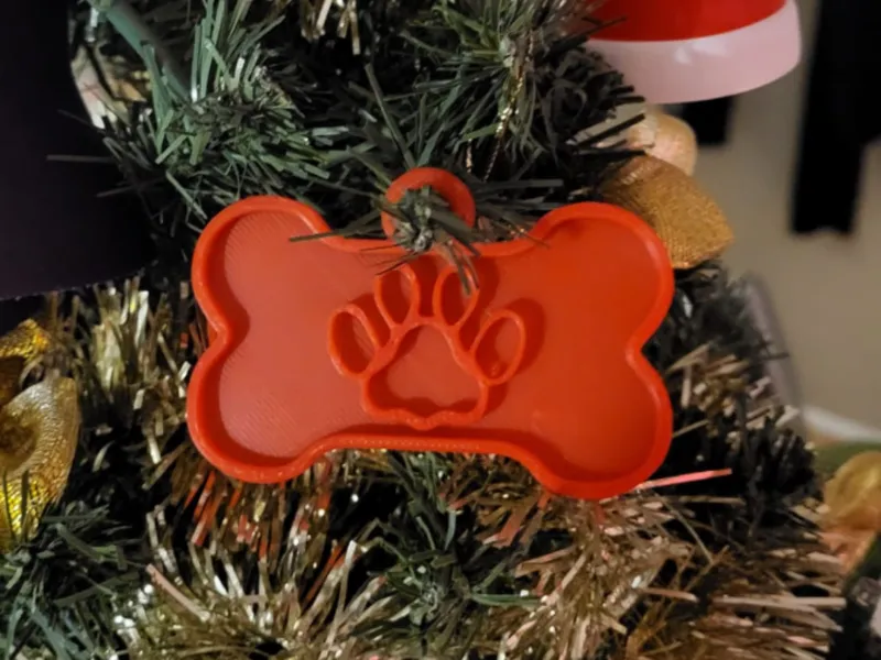 Pet paw ornament