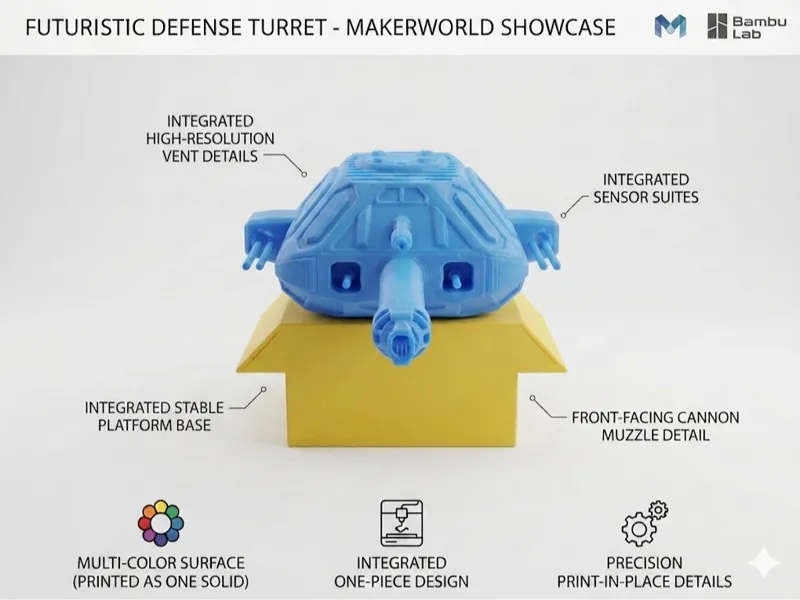 Futuristic Tank Destroyer T34 Turret