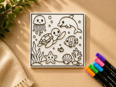 Ocean Friends Coloring Page