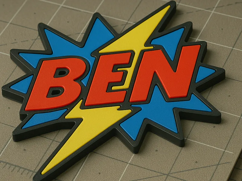 Ben Superhero Comic Bag Tag
