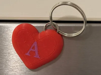 Magnetic Heart Keychain A-Z