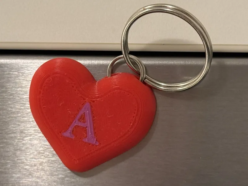 Magnetic Heart Keychain A-Z