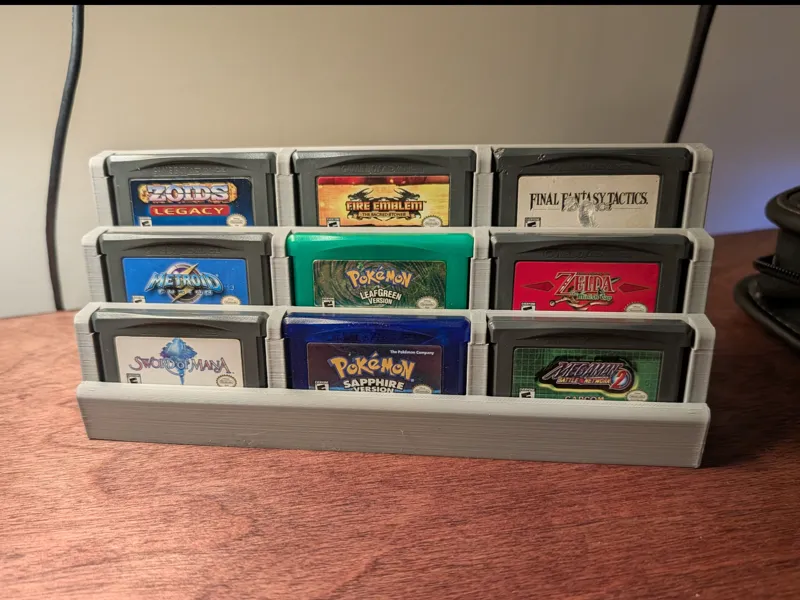 3x3 Game Boy Advance Cartridge Display