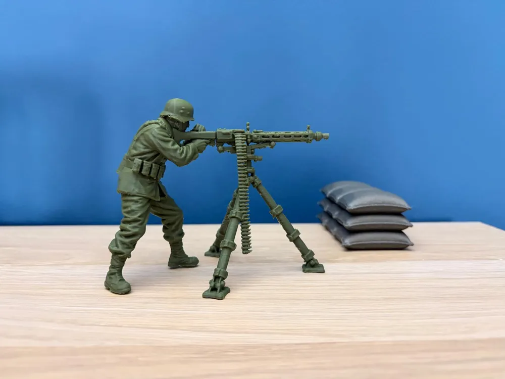 Machine Guuner WWII Machine Gunner - Free 3D Print Model - MakerWorld