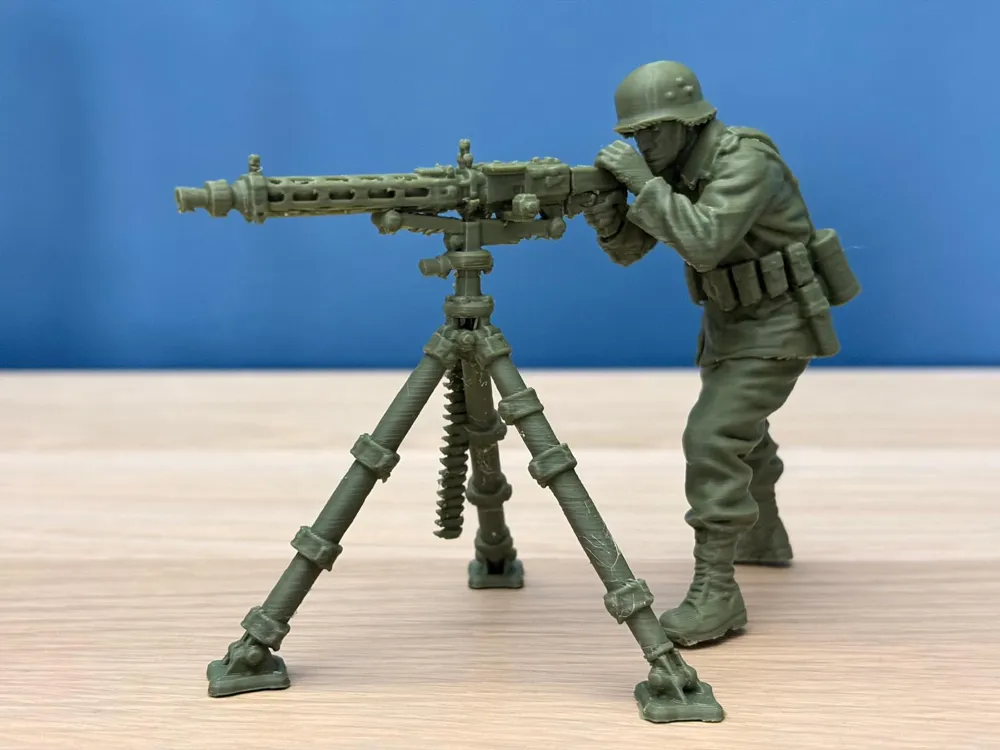 Machine Guuner WWII Machine Gunner - Free 3D Print Model - MakerWorld