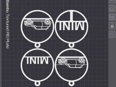 Christmas car ornament- Mini cooper