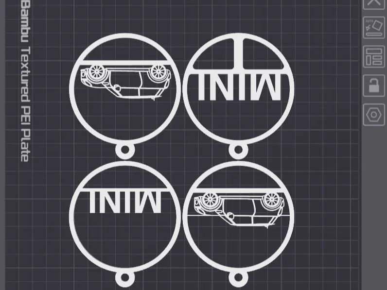 Christmas car ornament- Mini cooper