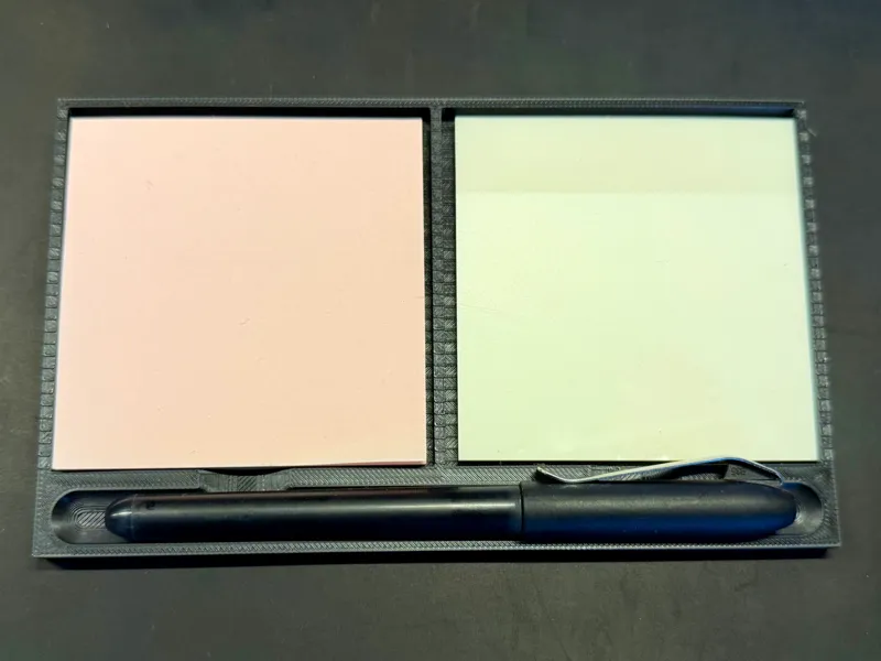 Minimalist Sticky Note Pen Organizer Desk Tray