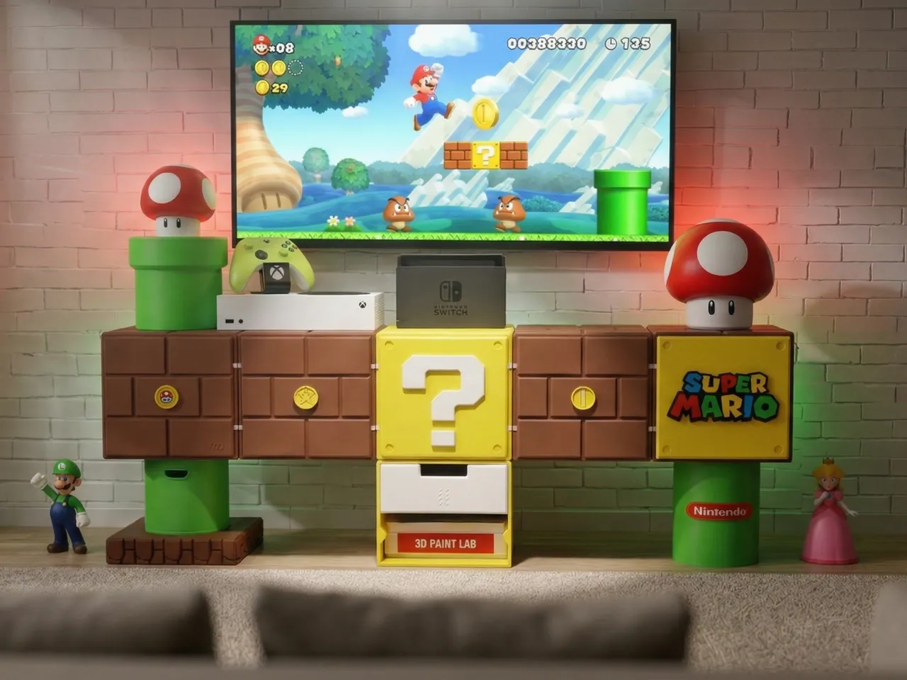 Super Mario TV Unit view 3