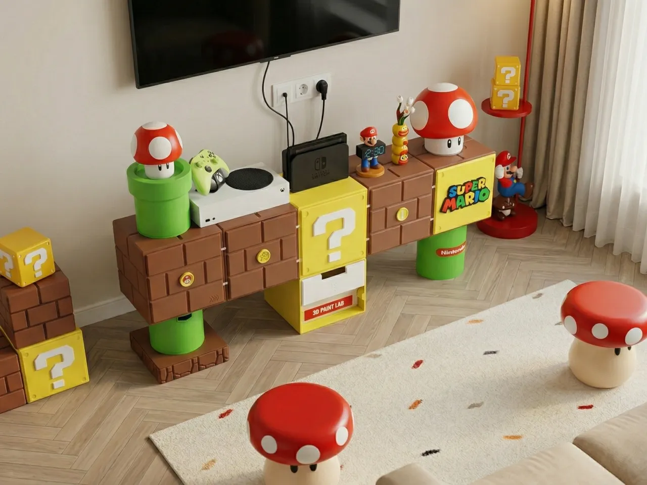 Super Mario TV Unit view 2