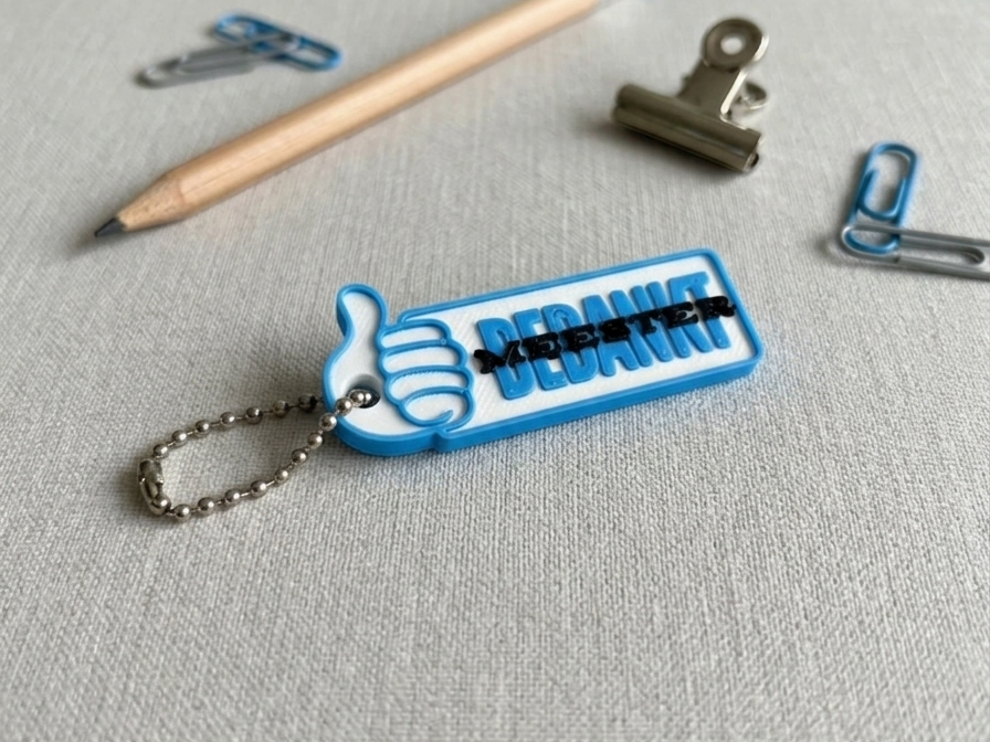 Dutch Teacher Gift Keychain - "Bedankt Meester"