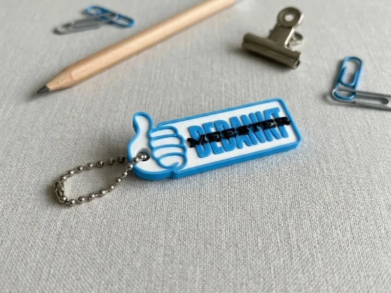 Dutch Teacher Gift Keychain - "Bedankt Meester"