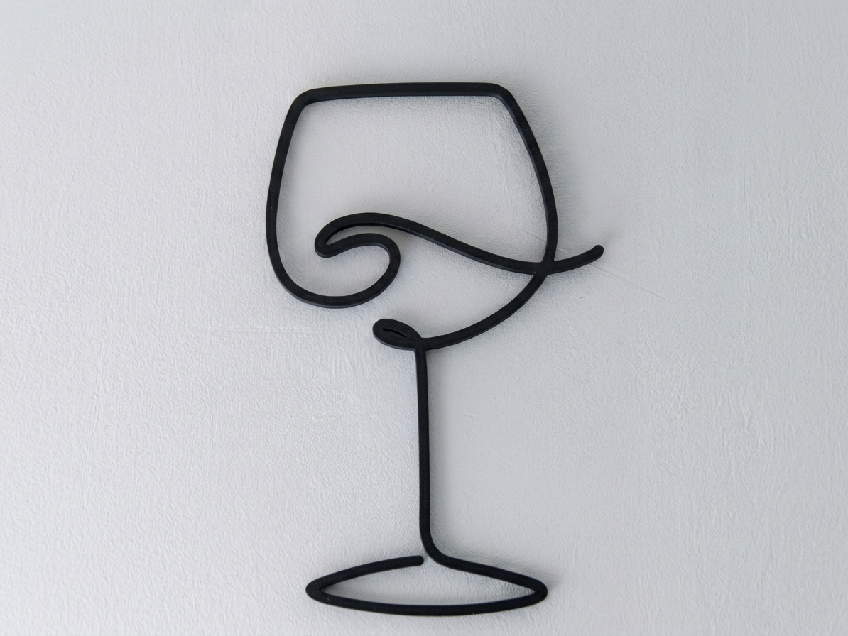 Wine Glass — Minimalist Line Art Wall Decor
