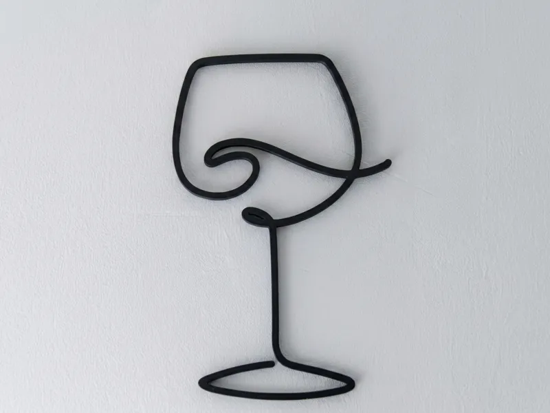 Wine Glass — Minimalist Line Art Wall Decor
