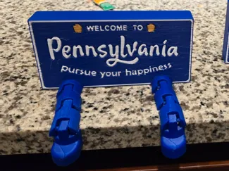 Welcome To Pennsylvania Sign With Flexi Legs