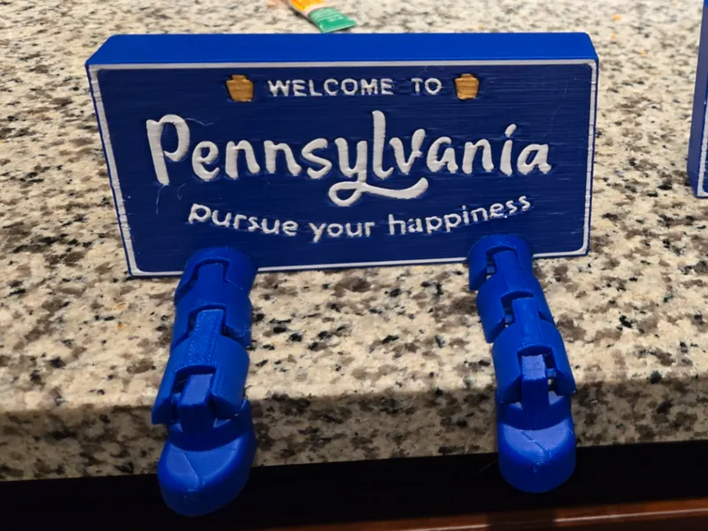 Welcome To Pennsylvania Sign With Flexi Legs