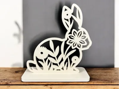 Floral Bunny Decoration