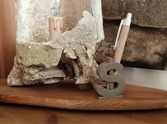 PORTAPENNA DA SCRIVANIA A FORMA DI DOLLARO