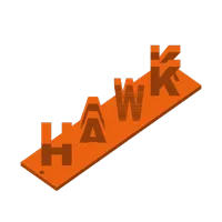 Porte-clés à texte basculant « Hawk Tuah » — photo 4