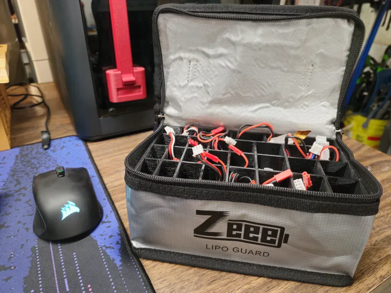 Mini Lipo Bag Divided Insert