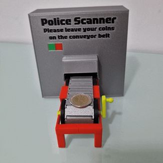 Police scanner piggy bank