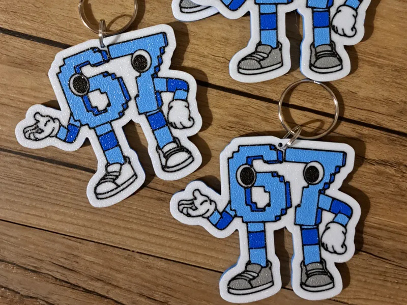 67 brainrot keychain meme