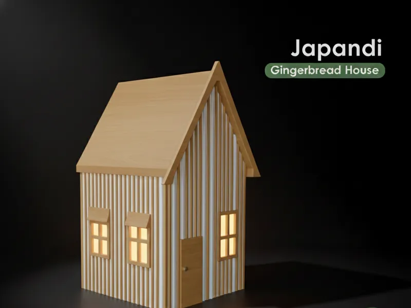 Japandi Gingerbread House