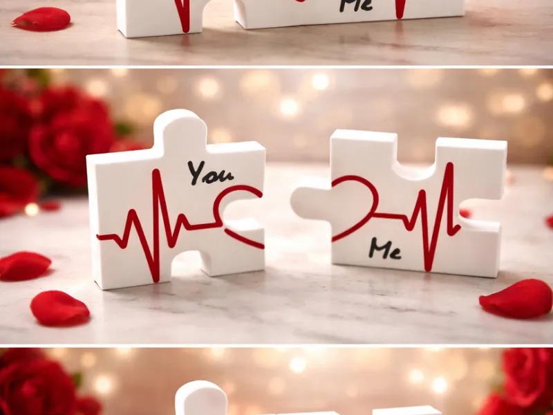You + Me – Magnetic Heartbeat Puzzle