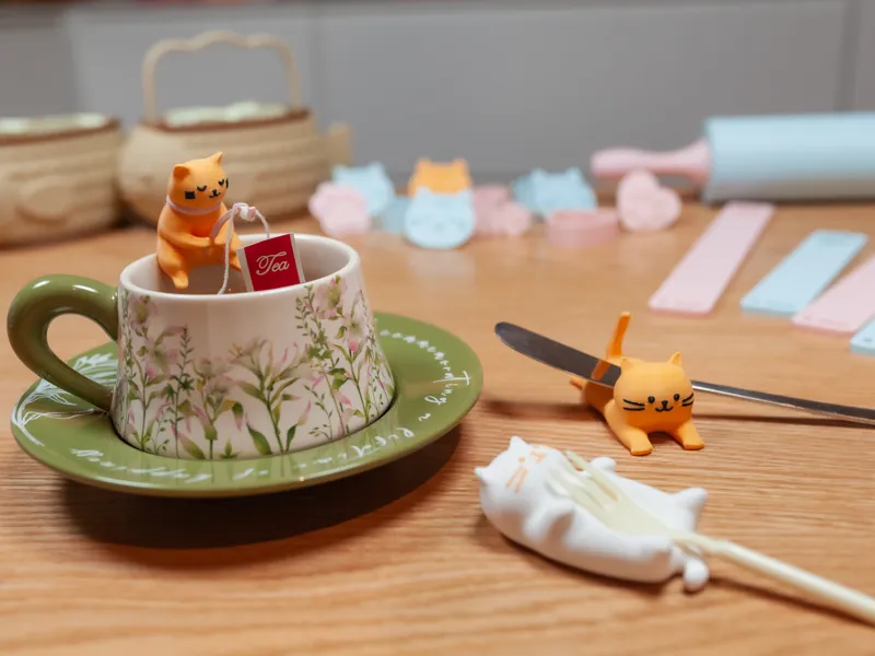 猫猫下午茶小物集｜①勺叉架 杯挂茶包架