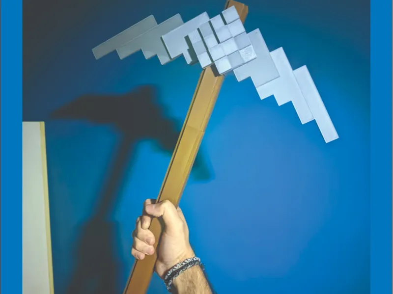 Pickaxe Minecraft escala real