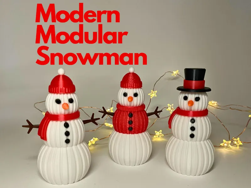 Modern Modular Snowman