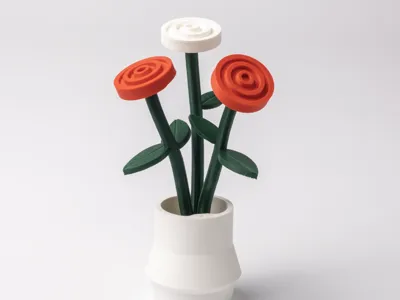 LegоBloom Flowers – 3D-Printed LEGО-Style Bouquet 