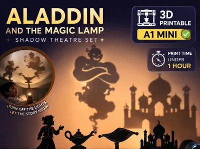 Shadow Puppet Set – Aladdin and the Genie_MW