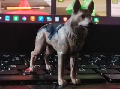 Cute German Shepherd dog figurine